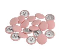 sourcing map 20pcs 32L Tissu Tissu Couvert Bouton 20mm Ronde Métal Tige Bouton Recouvert de Tissu Couture Boutons pour Costumes Robe Blouses, Rose