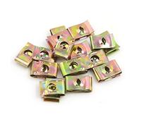 sourcing map 20pcs 3mm Trou vis Fixation métal Ressort U-Type-Type Rivet Agrafe 17 x 11 x 5mm