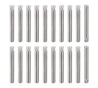 sourcing map 20Pcs 3x30mm 304 Inox Acier Goupilles | Molette Tête Plat Chanfreiné Terminal Goupille, Bois Couchette Lit Étagère Chevilles Support Étagères Fixe Éléments