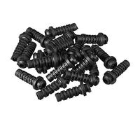 sourcing map 20pcs 4mm Dia Interne Manchon Cordon Protecteur Fil d'alimentation Démarrage Gaine Flexible PVC Passe-Cable Noir