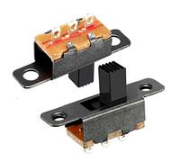 sourcing map 20Pcs 5mm Vertical Gliding Switch SPDT 1P2T 3 Terminals PCB Verrouillage du panneau