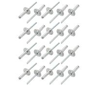 sourcing map 20pcs 5mmx20mm aluminium Extrémité ouverte grande bride Rivets aveugles