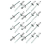 sourcing map 20pcs 6.4mmx13mm Aluminium Extrémité ouverte grande bride Rivets aveugles