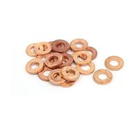 sourcing map 20pcs 6mmx12mmx1.5mm anneau plat cuivre joint étanche rondelle écrasement