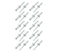 sourcing map 20pcs 6mmx20mm aluminium/acier Rivets aveugles ouvert