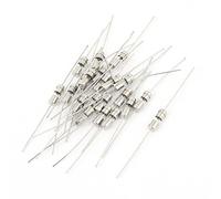 sourcing map 20pcs AC 250V 2A Rapide Fusion Actif Axial Verre Fusible Tube | 4x11mm