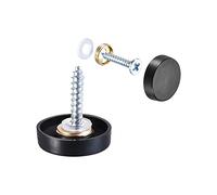 sourcing map 20pcs Cache Vis Miroir 19mm/0.75" Décoratif Capuchon Attaches Couverture Clous Fil Dessin Noir 304 Acier INOX