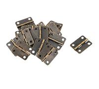 sourcing map 20pcs Charnières Meuble Connecteur Pour Porte Placard Armoire Tiroir Boîte Métal roulement ton bronze 25mm long