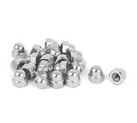 sourcing map 20pcs Écrou Borgne 1/4 Pouce-20 Hexagonal Dôme Tête 304 Acier Inoxydable Capuchon Clous Argenté