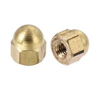 sourcing map 20Pcs Écrou Borgne Laiton M3 Hexagonal Dôme Clou Décoratif pour Vis Boulon