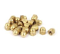 sourcing map 20pcs Écrou Borgne Laiton M5 Hexagonal Dôme Clou Décoratif pour Vis Boulon