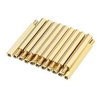 sourcing map 20pcs Entretoise hexagonale vis PCB M3 35+6mm fil mâle femelle laiton