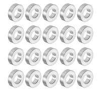 sourcing map 20Pcs Entretoises en Aluminium avec Un Alésage de 5 mm, Un Diamètre Extérieur de 10 mm et Une Longueur de 3 mm. Finition Lisse, Sans Filetage, pour Vis M5 et Tiges.