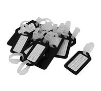 sourcing map 20pcs Étiquette Bagage Étiquette Valise Sac à Dos Porte-adresse ID nom étiquette de Voyage en plastique Noir Blanc