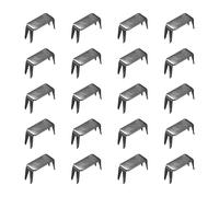 sourcing map 20Pcs Fermeture éclair Bouchons #8 Arrêts haut et bas Noir