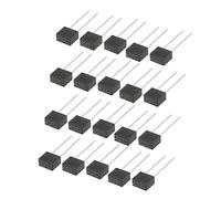 sourcing map 20Pcs Fusible Micro fusion lente miniature monté carré, T2.5A 2.5A 250V, noir