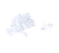 sourcing map 20pcs Glisseur Rail Rideaux Roulette Crochet 9mmØ Blanc