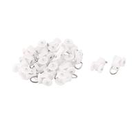 sourcing map 20pcs Glisseur Rail Rideaux Roulette Crochet Roue Gris dia12mm