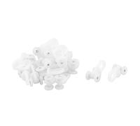 sourcing map 20pcs Glisseur Rail Rideaux Roulette Crochet Roue Rideaux Coulissant Poulie Double pour Fenêtre Voilage Plastique Galets 1.1 Pouces Hauteur