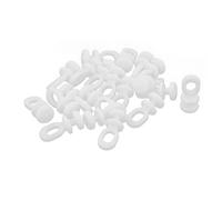 sourcing map 20pcs Glisseur Rail Rideaux Roulette Crochet Roue Rideaux Coulissant Poulie pour Fenêtre Voilage Galet Plastique Blanc