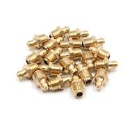 sourcing map 20Pcs Graisseur Droit M10 x 1 Graisseur Laiton Raccord Nipple pour Auto