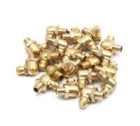 sourcing map 20Pcs Graisseur M6 x 1 Coudé 90 Degrés Graissage Laiton Raccord Tétine pour Voiture
