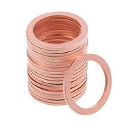 sourcing map 20pcs Joint Cuivre 20mm x 26mm x 1,5mm rondelle plate en cuivre pour boulon à vis