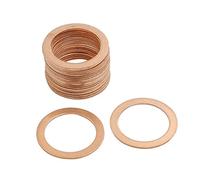 sourcing map 20pcs Joint Cuivre 22mm Dia Intérieur pièces joint plat Bague