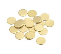 sourcing map 20pcs Laiton Estampage Blanc Rond Métal Bricolage Étiquettes pour Artisanat, Pendentif Décoration 8mmx1mm