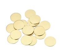 sourcing map 20pcs Laiton Estampage Blanc Rond Métal Bricolage Étiquettes pour Artisanat, Pendentif Décoration 18mmx1mm