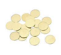 sourcing map 20pcs Laiton Estampage Blanc Rond Métal Bricolage Étiquettes pour Artisanat, Pendentif Décoration 16mmx1mm