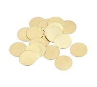 sourcing map 20pcs Laiton Estampage Blanc Rond Métal Bricolage Étiquettes pour Artisanat, Pendentif Décoration 12mmx0.4mm