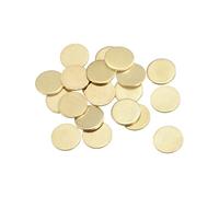 sourcing map 20pcs Laiton Estampage Blanc Rond Métal Bricolage Étiquettes pour Artisanat, Pendentif Décoration 10mmx1mm