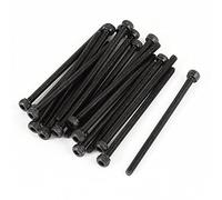 sourcing map 20pcs M2x35 Vis six pans creux tête hexagonale cylindrique moletée Boulon en 12.9 acier alliage