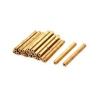 sourcing map 20pcs M4, Filetage femelle en laiton isolé Impasse entretoise hexagonale 50 mm long