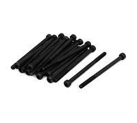 sourcing map 20pcs M4 x 65 mm Vis à Tête Cylindrique Hexagonale Six Pans Creux Boulon en Acier Allié 12,9 grade Noir