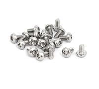 sourcing map 20pcs M4x8mm 304 Tête bouton en acier inoxydable Vis Torx | Boulons T10 Drive