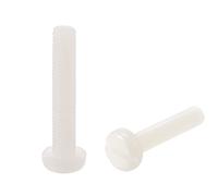 sourcing map 20Pcs M5 x 30mm Vis Nylon Machine Tête Cylindrique Fente