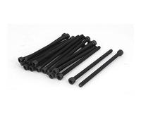 sourcing map 20pcs M5x90mm Vis à Tête Cylindrique à Six Pans Creux Tête Hexagonale Boulon en Acier Allié 12.9 Noir
