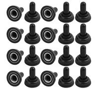 sourcing map 20pcs Mini 6mm filetage interrupteur bascule couvercle caoutchouc noir démarrage