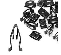 sourcing map 20Pcs noir Voiture tableau bord garniture console retenue métal