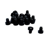 sourcing map 20pcs Pare-Choc de Table en Verre Tige Patin de Protection Meuble Patio Anti-Collision Anti-Bruit Souple Intégré Noire Glisse 6mm