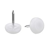sourcing map 20Pcs Patin Glisseur Clouer Pied Chaise Table Protection Tampon Vis 12mm Dia Plastique
