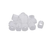 sourcing map 20pcs Patin Pied Chaise Tube Rond Embout Tube Pied Table Fauteuil Tampon Meuble en Plastique Antidérapant Blanc en Forme U 25mm Diamètre
