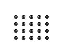 sourcing map 20pcs Perles 4mm Inox Acier 2.5mm Trou Diamètre Perle pour Bricolage Artisanat, Noir