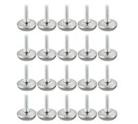 sourcing map 20pcs Pieds de Nivellement Meuble Réglable Pied Réglable Patin de Meuble Jambe Pied de Table Chaise Base Protection Plancher 6mm x 25mm Filetage Glissement