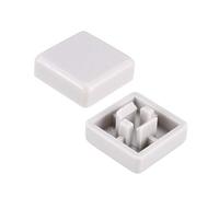 sourcing map 20Pcs Plastique 12x12mm Bouton Poussoir Tactile Interrupteur Capuchons Couverture Cabochons Gris pour 12x12x7.3mm Tact Interrupteur
