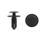 sourcing map 20Pcs Rivet plastique Clip glissière poussoir Universel 9mm Noir Boucle voiture