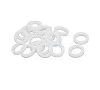 sourcing map 20pcs Rondelles PTFE Plat Joint Étanchéité pour Robinet Tuyau Blanc 12mm OD 8mm ID 2mm Épaisseur