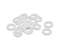 sourcing map 20pcs Rondelles PTFE Plat Joint Étanchéité pour Robinet Tuyau Blanc 14mm OD 8mm ID 2mm Épaisseur